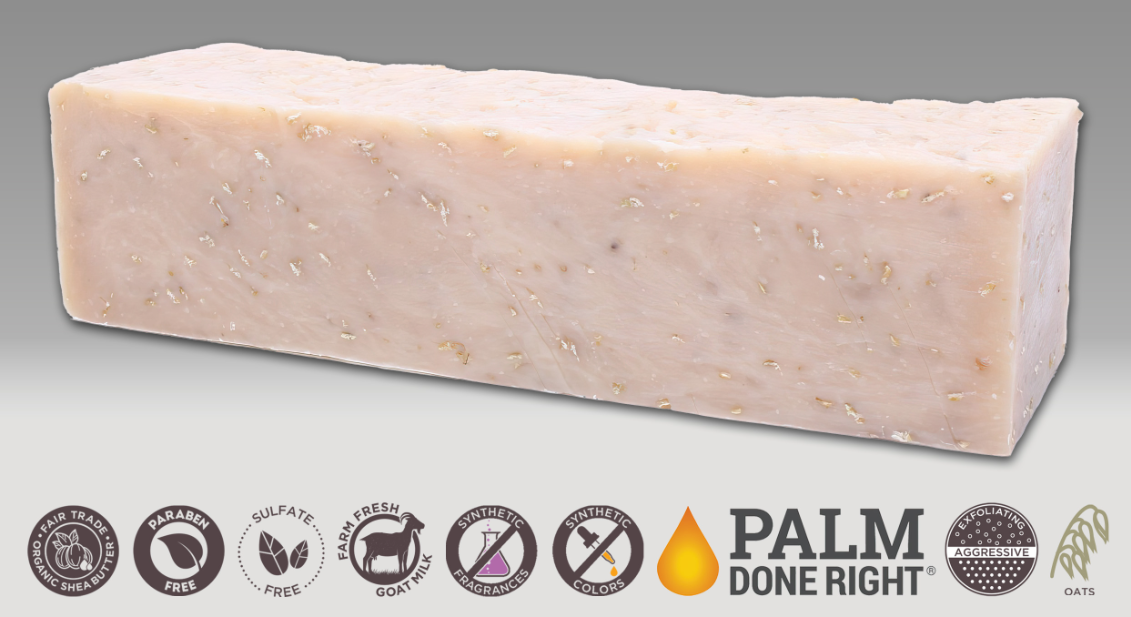 Unscented Oatmeal Goat Milk Soap 1"